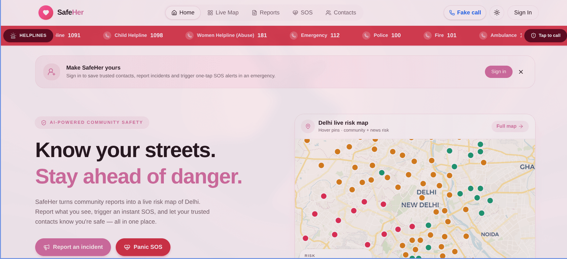 AI-Powered Women's Safety Platform